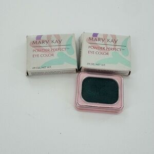 Mary Kay Powder Perfect Eye Color‎ Misty Pine Green .09oz Set of 2